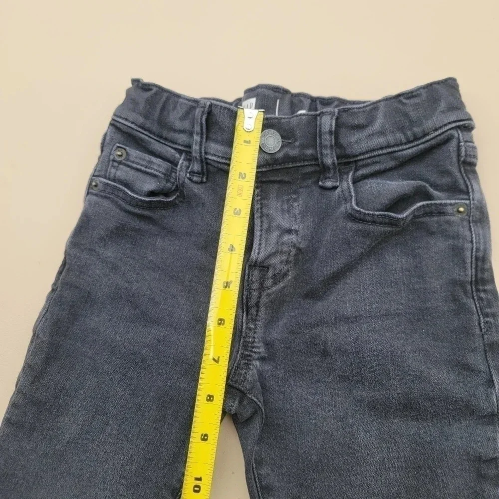 GAP Denim Stretch Slim Jeans Black Boys 6 Adjustable Waist
